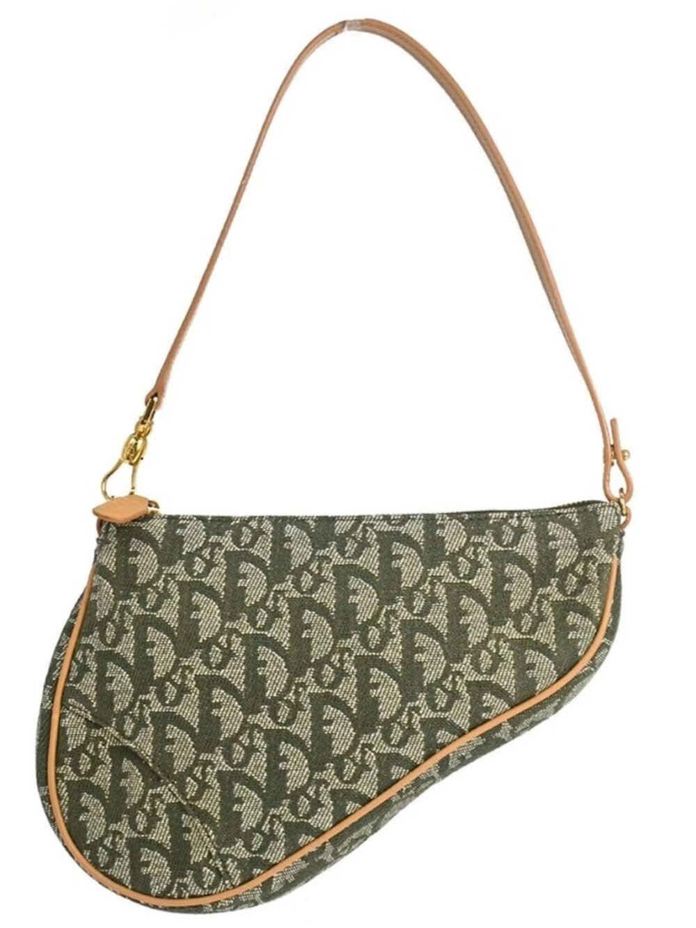 Christian Dior Green Trotter Saddle Handbag MC0071 188237